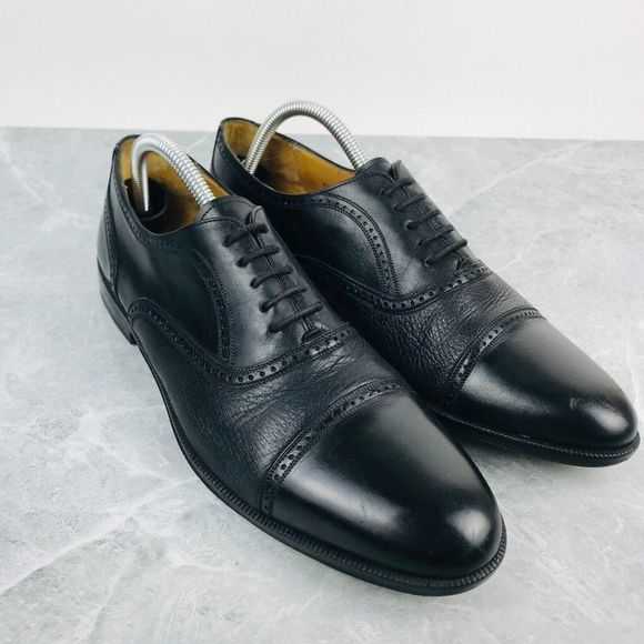 Mezlan Florence Mens Size 10.5‎ B Shoes Black Leather Oxford Cap toe dress shoes main image 9